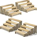 4 Set Large Wooden Tiered Riser Display Stands for Vendor Events,Stackable Perfume Organizer Cologne Stand for Men Women,Wooden Cupcake Dessert Stand,Wood Dessert Table Display Set,Food Display Risers