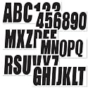 3 inch Boat Registration Number and Letter Sticker Vinyl Decal