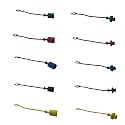 5 Sets 1/4″Agricultural ISO 7241-B Hydraulic Coupler Male Dust Cap And Female Plug Cover Set(Red,Blue,Black,Yellow,Green)