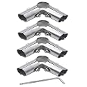 4 Sets of 90 Degree Structural Pipe Connectors, 3-way Metal Connectors, for 3-Way Pipe Clamp end Rail Clamps (for 1"" or 25MM OD, Silver)