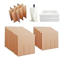 Glass Packing Kit, 4 Sets with 50 Foam Pouches, Fits 16x12x12 Box