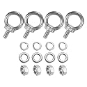 M METERXITY 4-Sets Stainless Eyebolt M6x12mm Shoulder Lifting Eye Bolt with Nuts Washers Male Screw Thread Ring Shoulder Eye Bolts Length 0.47 Inch for Suspending/Fastening