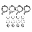 M METERXITY 4-Sets Stainless Eyebolt M8x14mm Shoulder Lifting Eye Bolt with Nuts Washers Male Screw Thread Ring Shoulder Eye Bolts Length 0.55 Inch for Suspending/Fastening