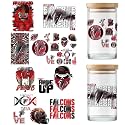 4 Sheet UV DTF Cup Wraps for 16 Oz Tumblers American Football Decals (05)