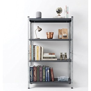 4-shelf adjustable metal storage rack  heavy duty storage rack with metal shelf  standing shelf unit for homegarageoffice amp shoputility display rack navy blue30 x 60 x 1524 cm5 feet