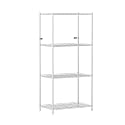 4-Shelves Wheels Heavy Duty Steel Storage Rack