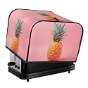 4 Slice Toaster Cover with Two Pockets for Storing knife Super Soft Appliance Cover A Pineapple Dust Cover for Kitchen Small Oven Cover Kitchen Bread Machine Protector Cover