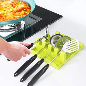 4-slot kitchen cooking utensil stand-multifunction kitchen cooking utensil plastic stand holder pot clips support spoon stove organizer tool pan cover lid rack 1pc39s