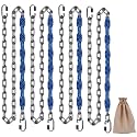 4 Stainless Steel Chains (84") Swing Chains, Heavy Duty Swing Hardware,4 Quick Connection Buckles, Indoor and Outdoor Playground Swings, Hammocks, Sandbags, 1000 lb Capacity Blue