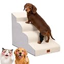4-Step Curved Dog Stairs 19.7"H for Medium Dogs Standard Bed &amp; Sofa