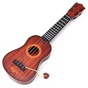 4-String Acoustic Guitar Learning Toy for Kids | 24 Inch Classical Ukulele Style Musical Instrument | Beginner Educational Guitar Toy for Boys & Girls | Lightweight Acoustic Learning Guitar (Brown)