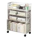 4-Tier Metal Rolling Utility Cart - Heavy