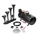4 Trumpet Train Horns Kit 150PSI Air Horn Compressor For Truck SUV Vehicle
