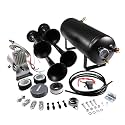 4 Trumpets Train Horn Kit 150psi Air Compressor Tank For Vehicle Truck Semi