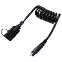 Saihisday 4 Way Flat Trailer 4 Pin Extension Coiled Cable