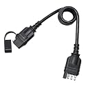 Saihisday 4 Way Flat Trailer Extension Coiled Cable 3 Feet Male and Female Wiring Harness Adapter Extension Wiring Cable with Dust Cover Plug &amp; Play Connector 18 Guage