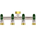 4 Way Garden Hose Splitter, 3/4" GHT Water Spigot Splitter(Green)