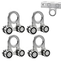 4-Wheel Silent Trolley Rollers, Four Bearing Trolleys Compatible with 1-5/8'' Wide * 1-5/8'' High Strut Channel Trolley Track, 4 PCS