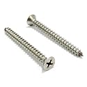 #4 x 1/4" Stainless Flat Head Phillips Wood Screw, (100 pc), 18-8 (304) Stainless Steel Screw by Bolt Dropper
