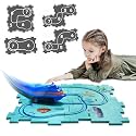 4 Year Old Boy Birthday Gift, Puzzle Racer Kids Car Track Set Puzzle Racer Car Track Set with Roadmap Puzzle Track Car Play Set Toys for 4 Year Old Boys (C-Ocean, Set3-5PCS)