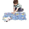 4 Year Old Boy Birthday Gift, Puzzle Racer Kids Car Track Set Puzzle Racer Car Track Set with Roadmap Puzzle Track Car Play Set Toys for 4 Year Old Boys (B-Space, set2-15PCS)