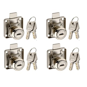 4-you heavy duty zinc multipurpose lock for furniture drawer cupboard cabinet with 2 dimple keys rust protected lock for 22 mm panel thickness pack of 8