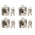 4-YOU Heavy Duty Zinc Multipurpose Lock for Furniture Drawer Cupboard Cabinet with 2 Dimple Keys Rust Protected Lock for 22 MM Panel Thickness (Pack of 8)
