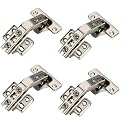 4-YOU 135 Degree Stainless Steel Pie Corner Hinge Concealed Mount For Door Thickness 16mm - 25mm Cup Size 35 mm Set of 4 Pcs