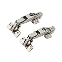 4-YOU Stainless Steel Non Soft Close Hinges for Cabinets (Pack of 2)