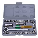 40 in 1 Pcs Multi-Purpose Socket Wrench Tool Kit for Car & Bike Maintenance, Home Applications, Medium Size, Wrench Set