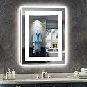 Briivue 20x28 Inch LED Bathroom Mirror with Lights, Backlit &amp; Front Lit