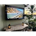 40-43inch Weatherproof Outdoor TV Cover with lock, Hard and Durable, Clear Television Enclosure for Outside Watching, Full Motion TV Mount and 2 Cooling Fans Included