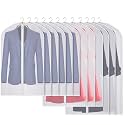40/50/60 Inch Garment Bags 12 Pack Dress Bags Suit Bags