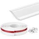 40 FT Garage Door Seal Top and Sides, Garage Door Weather Stripping Side Seal, Universal Weatherproofing TPE Trim Seals Weather Strip White