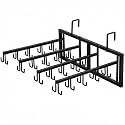 40 Hook Horse Tack Rack Heavy Duty Metal Bridle Organizer with 4 Swivel Arms, Wall Mount & Stall Rail Hanging Storage for Bridles Halters Reins Equestrian Barn Stable Equipment