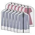 40 Inch Garment Bags for Storage Suit Bag, 12 Pack, Black Edges