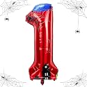 40 inch spider theme number foil balloons, children's party balloon supplies with classic numbers 1 to 9, birthday decoration supplies,number large balloons for spider theme parties(1)