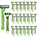 40 Pack 3 Blade Disposable Razors for Men, Sensitive Skin