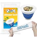 40-Pack Pool Skimmer Socks, Ultra Fine Mesh for Hair, Debris and Leaves