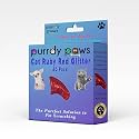 40 Pack Soft Nail Caps for Cat Claws Ruby RED Glitter Small