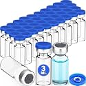 40 Pcs 3ml Sterile Vials Empty Vials for Injection, Blue Lid