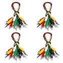 40 PCS Alligator Clips Electrical, 5-Color 21.5inch Test Leads with Alligator Clips, Stamping Jumper Wires for Electrical Testing, Circuit Connection, Experiment