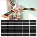 40 Pcs Ceiling Fan Filters for Blades, Fan Air Purifier Pads with Activated Coconut Shell Carbon, Dust Catcher Pad Fits All Ceiling Fans for Common Household Contaminants Dander & Odors