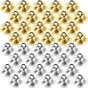 40 Pcs Finger Cymbals Belly Dancing Musical Instrument Percussion Zills Instruments for Adults Dancer Party Show Festival Performance(Gold, Silver)