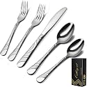 40-Piece Silverware Set for 8, 18/0 Stainless Steel