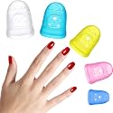 Frienda 40 Pieces Silicone Guitar Fingertip Protectors, Mixed Colors