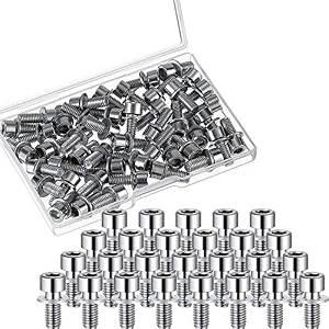 40 pieces m5 hex bolt socket tapping screw bolts water bottle cage bolts with washers for bike water bottle cage holder bracket rack 067 x 031 inch