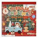400+ Christmas Sticker Book for Girls, 400+ Pcs Vintage Fabric-Look Christmas Stickers, 30 Pages Santa Truck Gingerbread Reindeer Stickers for Scrapbooking Journaling Planner Card Making, Xmas Gift