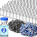 400 Pack 3ml Glass Vial Clear Empty Vials for Injection, Blue