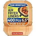 400 Pcs 6.5" Square Air Fryer Liners Disposable for 3-5QT, Airfryer Paper